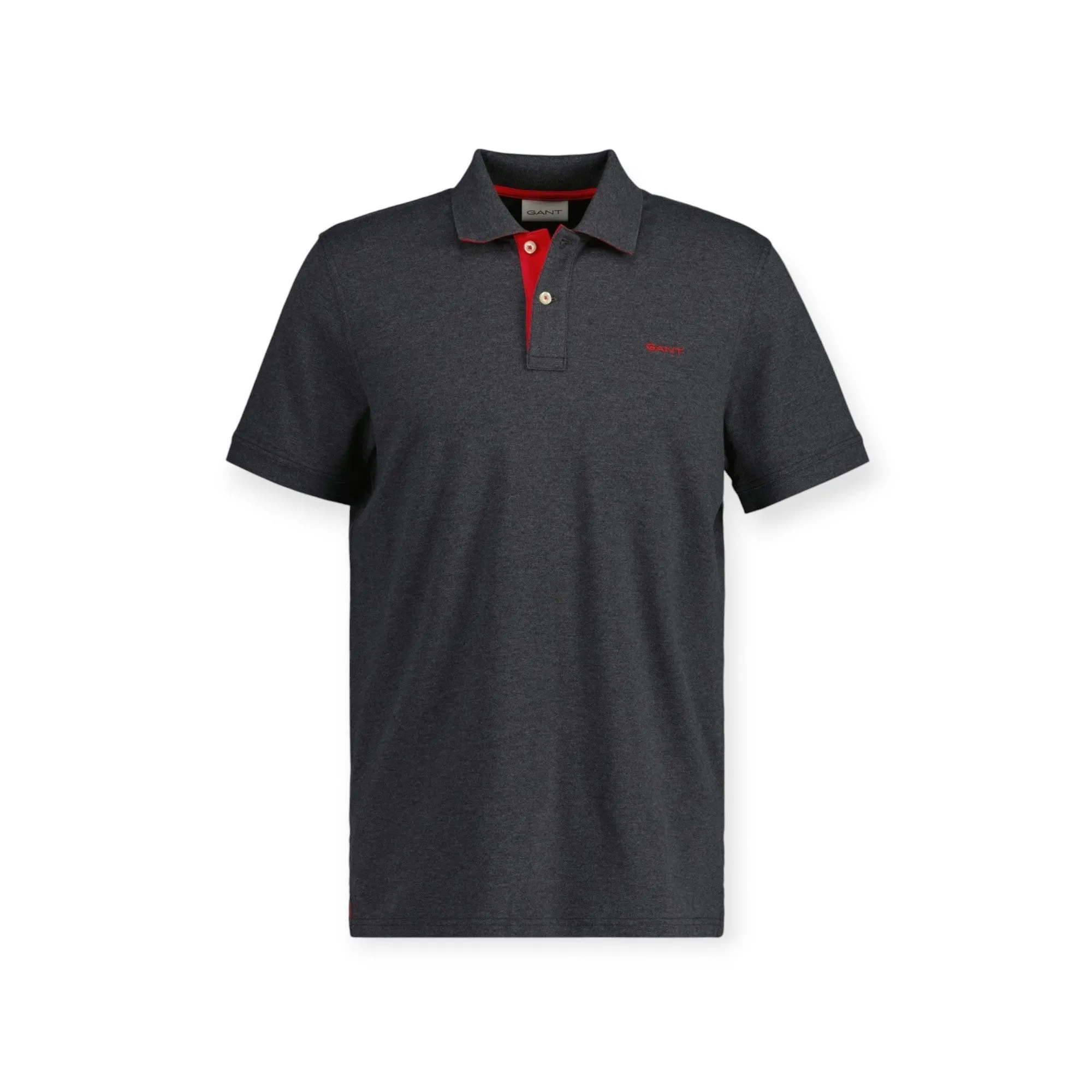 Gant Regular Fit Contrast Pique Rugger Dark Grey