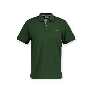 Gant Regular Fit Contrast Pique Rugger Golfer Green