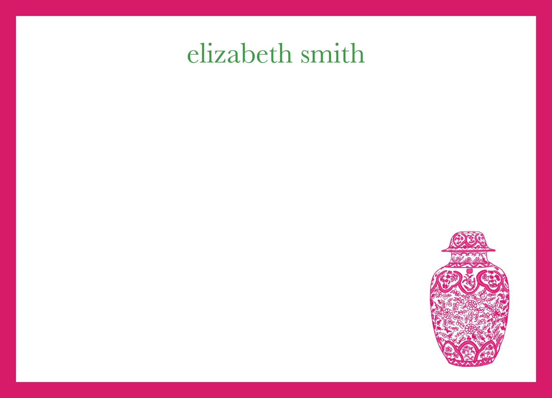 Ginger Jar Flat Note (with envelope liner)