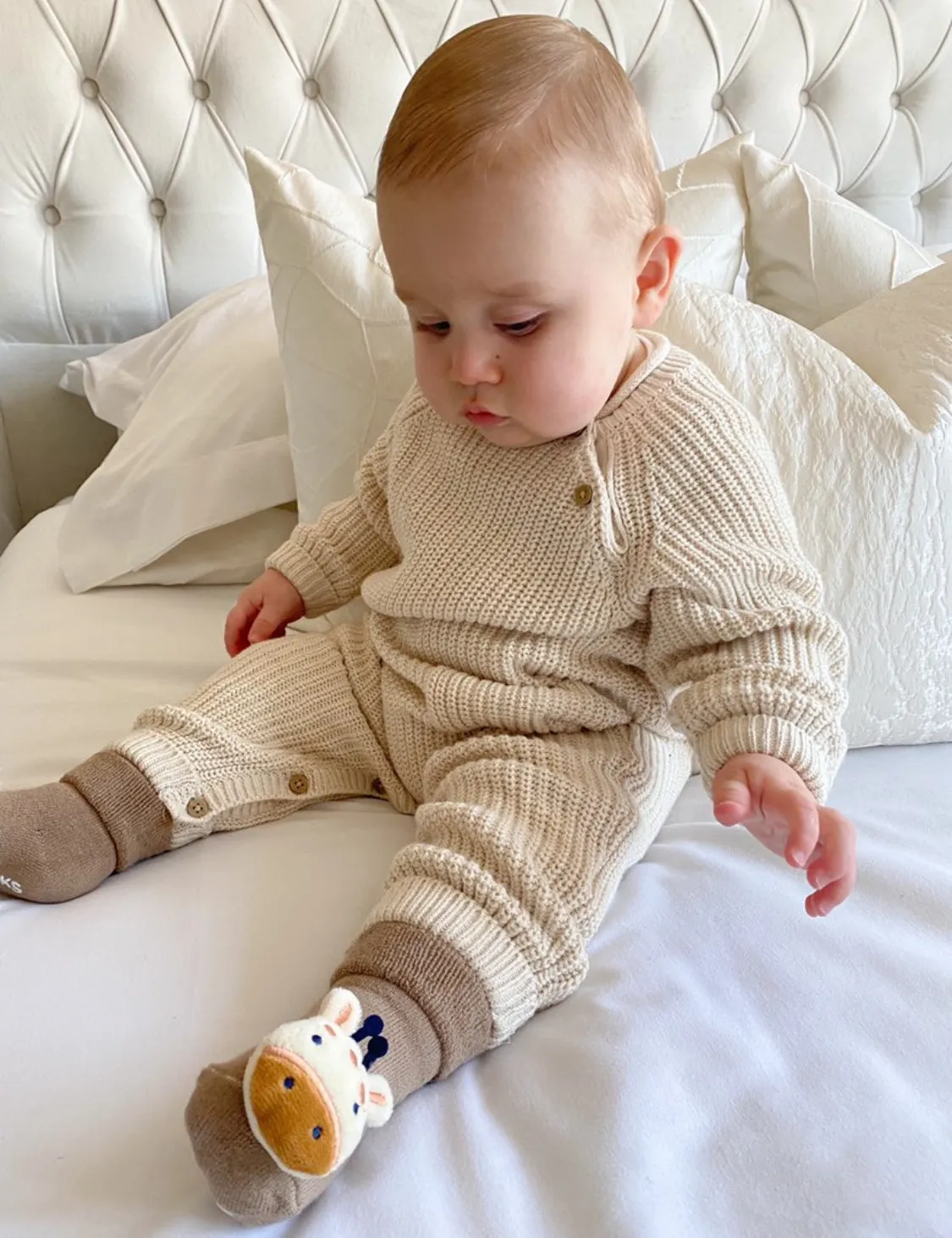 Giraffe Baby Rattle Socks