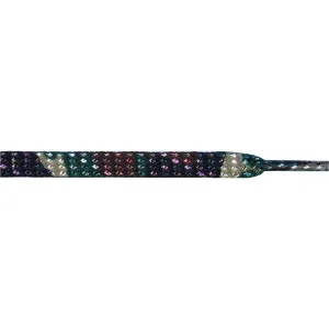 Glitter Flat 1/4" - Olive Camouflage (12 Pair Pack) Shoelaces