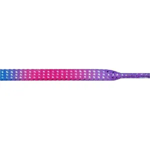 Glitter Flat 1/4" - Rainbow (12 Pair Pack) Shoelaces