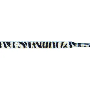 Glitter Flat 1/4" - Zebra (12 Pair Pack) Shoelaces