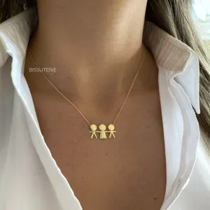 Gold 14K Flat kids Necklace