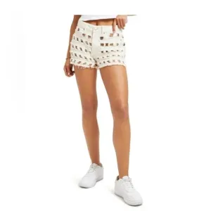 Good American Good '90s Cutoff Denim  Laser Short In  Bone 001 Size 16