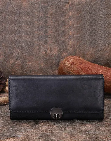 Green Classic womens Leather Flip Long Wallet Phone Wallet Clutch Wallet for Ladies