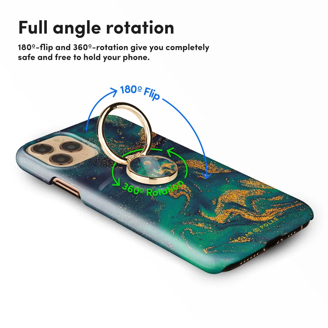 Green Night Quicksand | Phone Ring Holder  (Non-MagSafe)