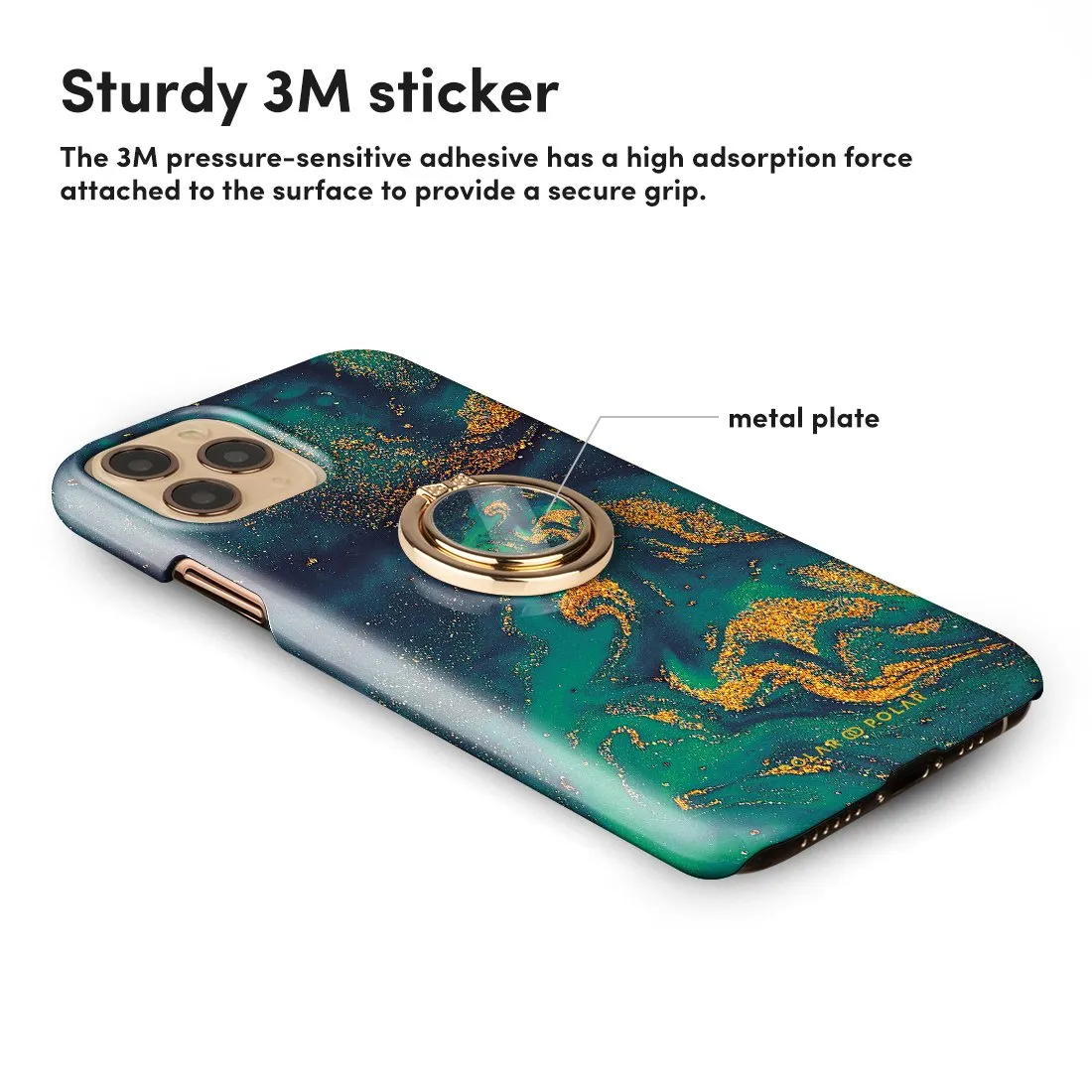Green Night Quicksand | Phone Ring Holder  (Non-MagSafe)
