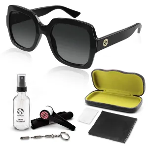 Gucci GG1337S Designer Oversized Square Shape Women Sunglasses: Square Frame Eyewear with Polarized Lenses - Epitome of Luxury and Style