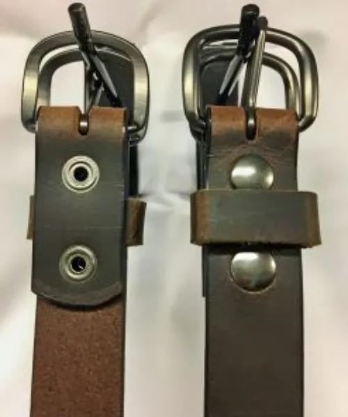 Handmade Men's Solid Leather Belts - 1 1/2 Inch, Sizes 60-64