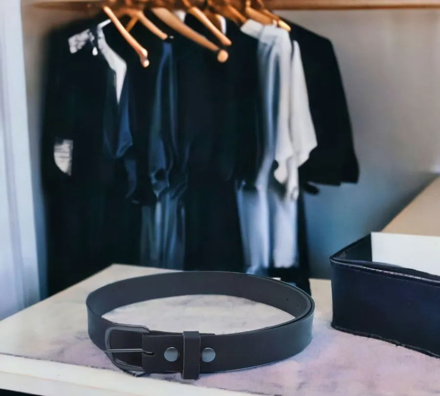 Handmade Men's Solid Leather Belts - 1 1/2 Inch, Sizes 60-64