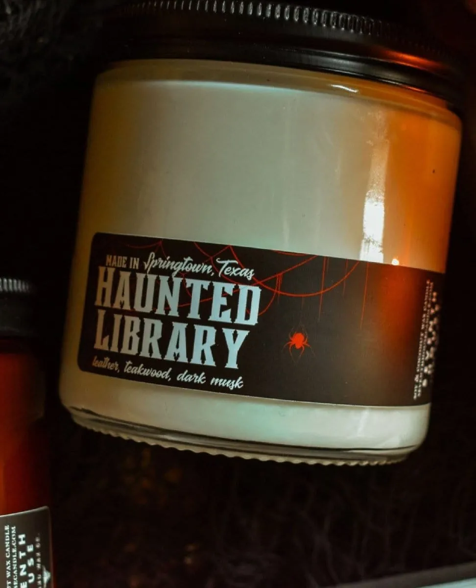 Haunted Library - Leather, Teakwood Candle