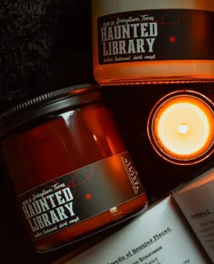 Haunted Library - Leather, Teakwood Candle