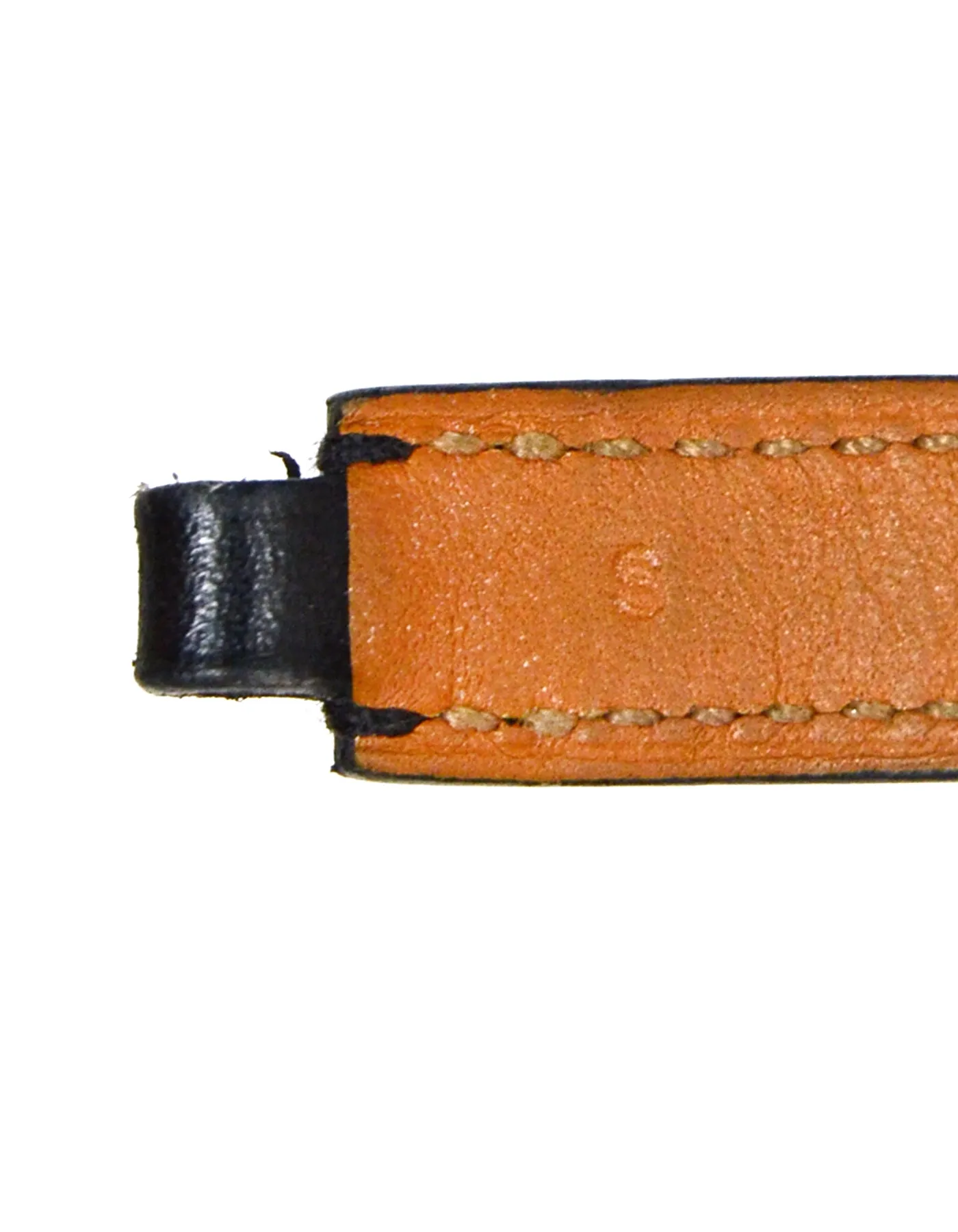 Hermes Black/Palladium Rivale Double Tour Bracelet sz S