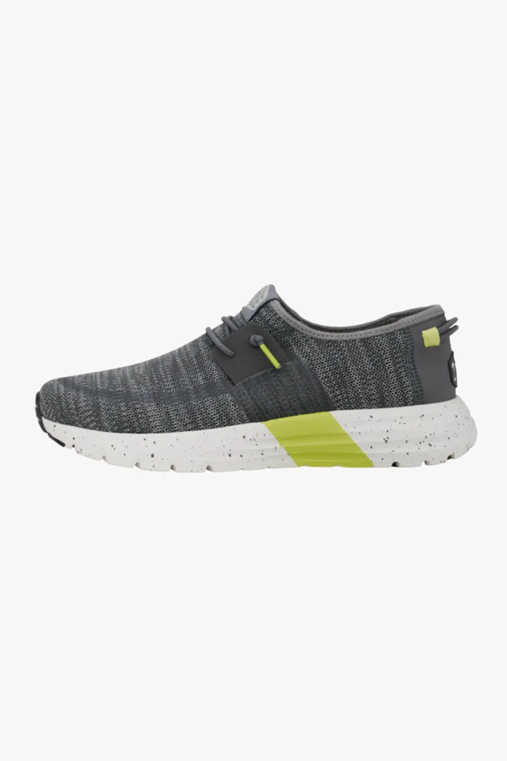 HEYDUDE Men's Sirocco Sport Mode Shoes in Heather Grey Charcoal | 40714-0CM