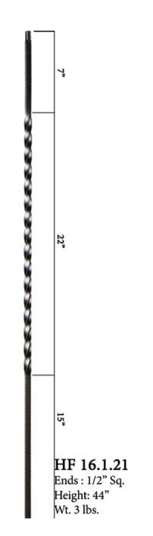 HF 16.1.21 Long Single Twist Iron Baluster