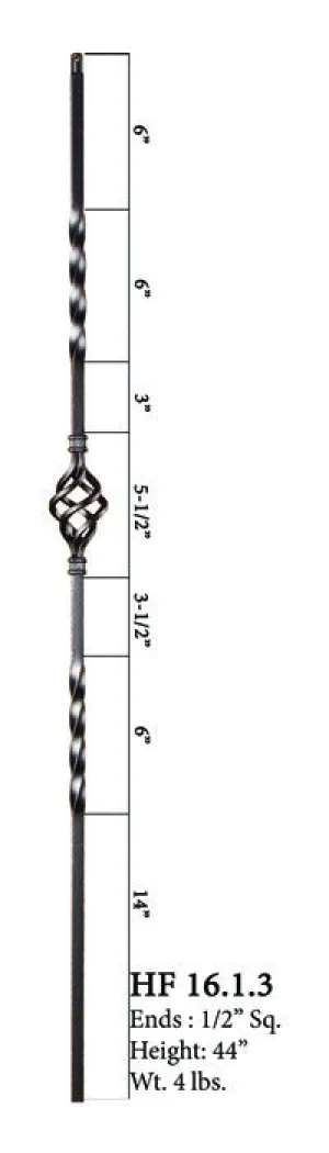 HF 16.1.3 Single Basket Iron Baluster