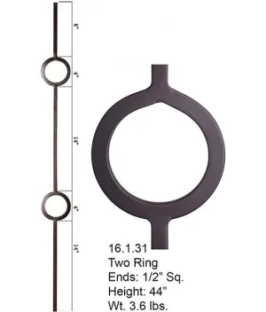 HF 16.1.31 Double Ring Iron Baluster