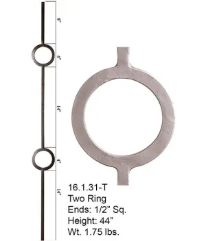 HF 16.1.31-T Double Ring Hollow Iron Baluster