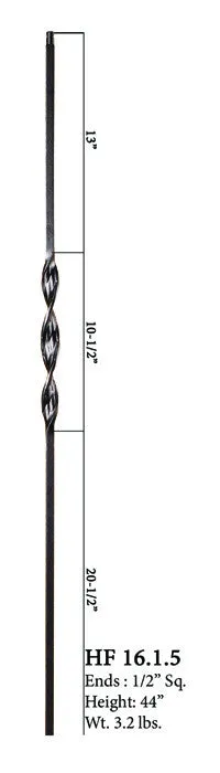 HF 16.1.5 Single Ribbon Iron Baluster
