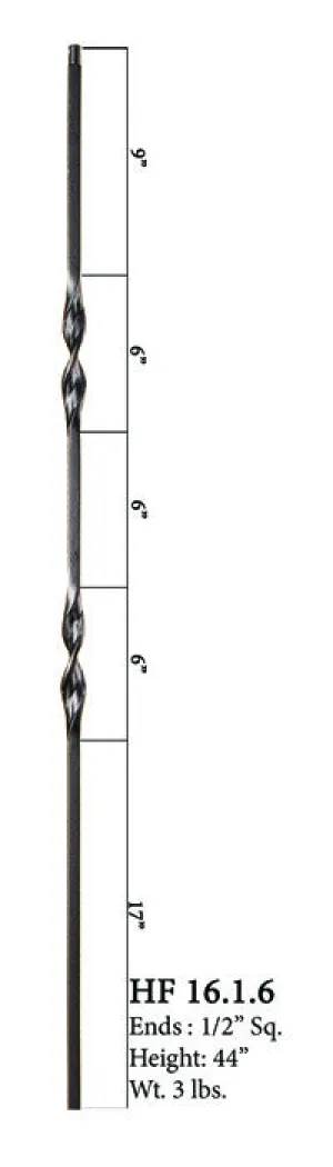 HF 16.1.6 Double Ribbon Iron Baluster