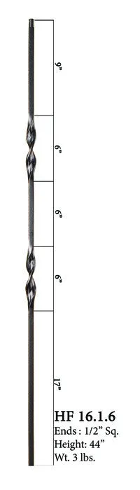 HF 16.1.6 Double Ribbon Iron Baluster
