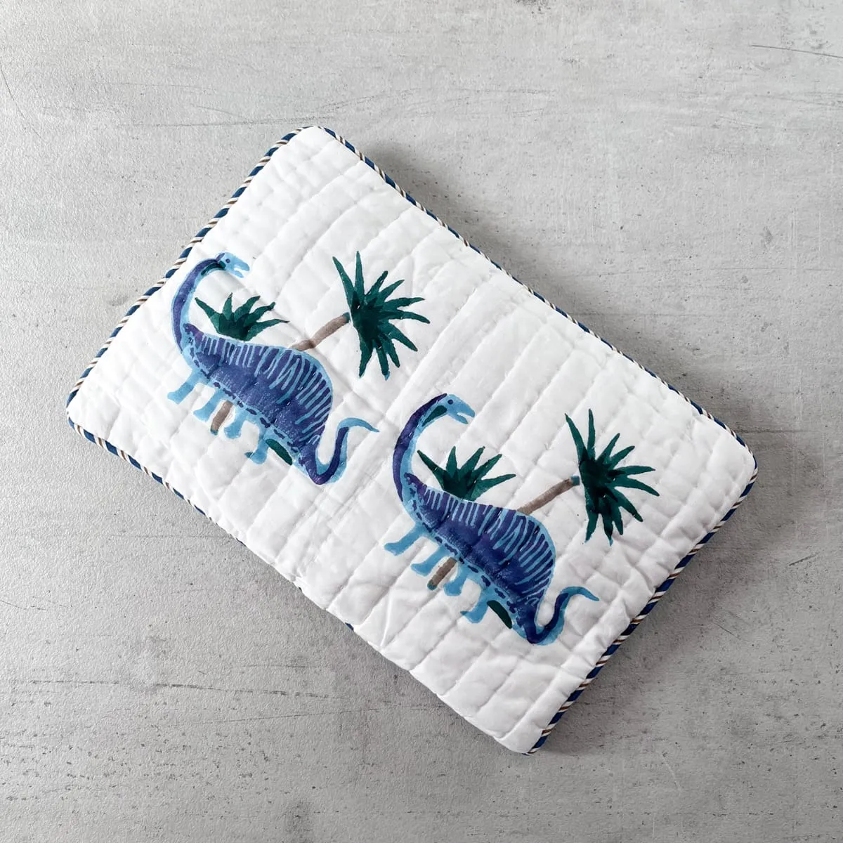 Home Artisan Spike Dinosaur Hand Block Print Cotton Quilt Set