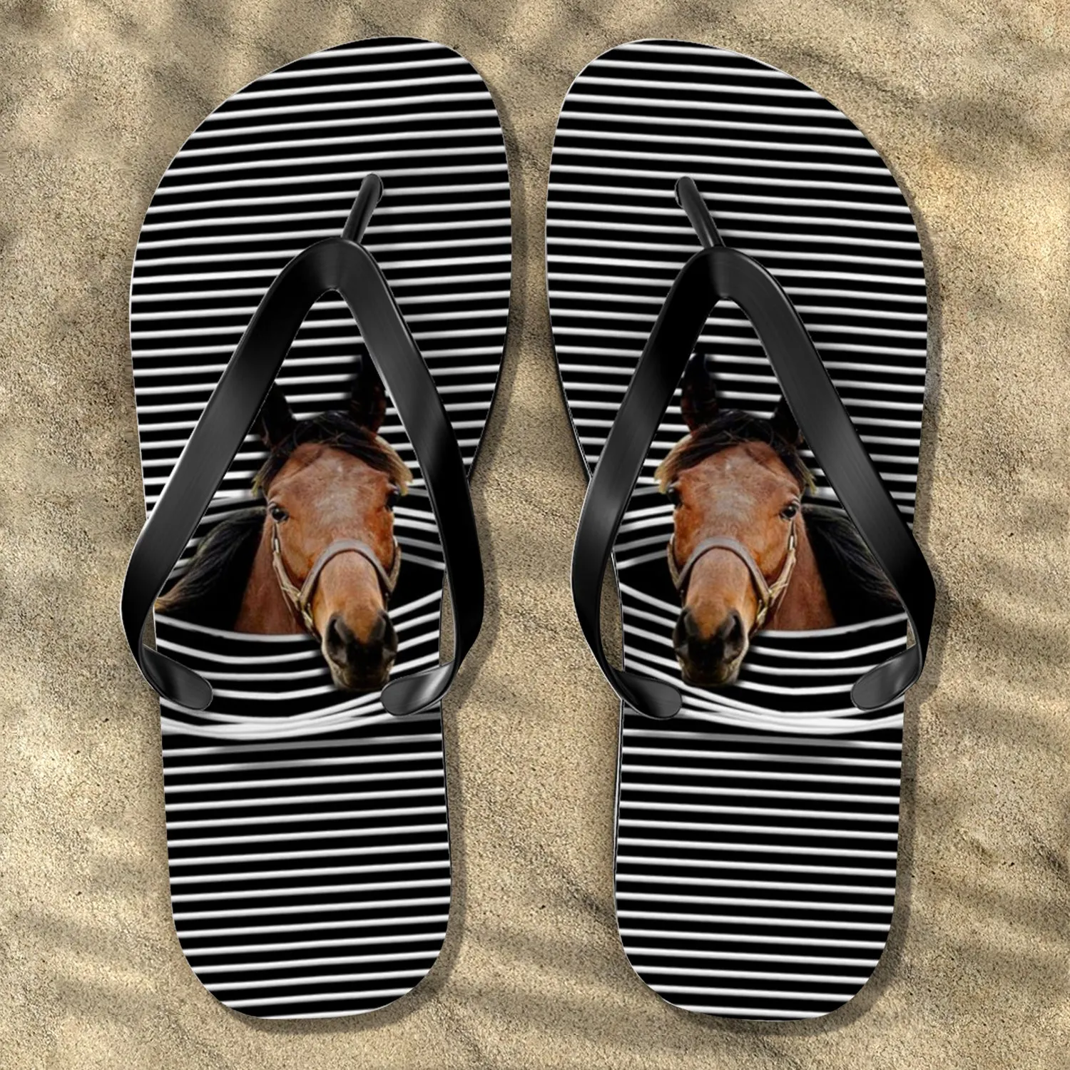 Horse Hole Flip Flops