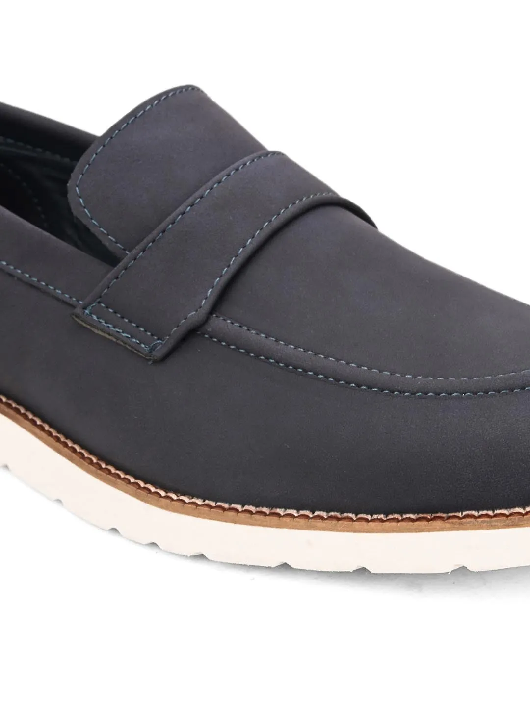 Hydes N Hues Men Blue Slip-On Casual Shoes