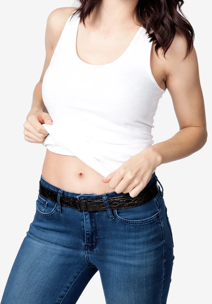 Invisibelt Black Croc