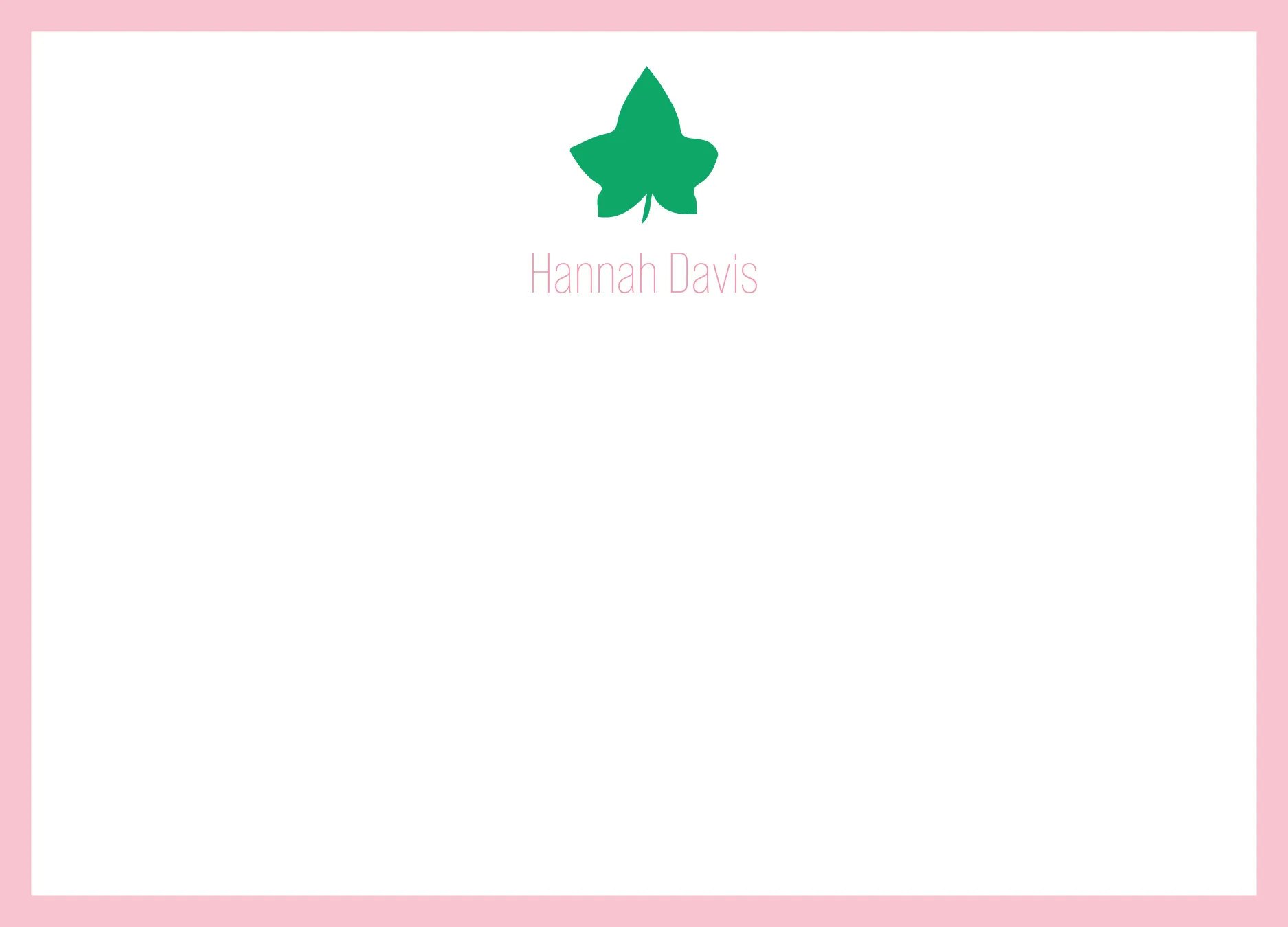 Ivy Flat Note (without envelope liner)