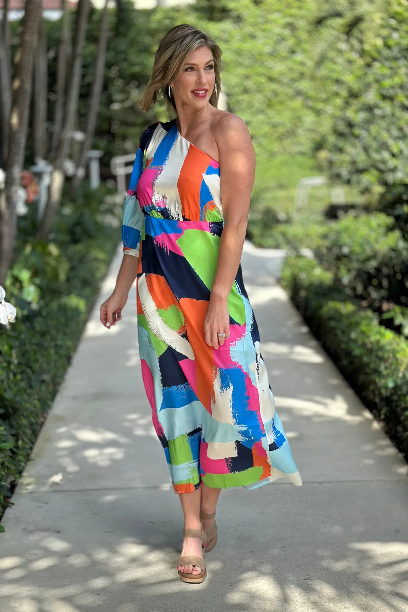 Jade Melody Tam Brushed One Shoulder Maxi Dress