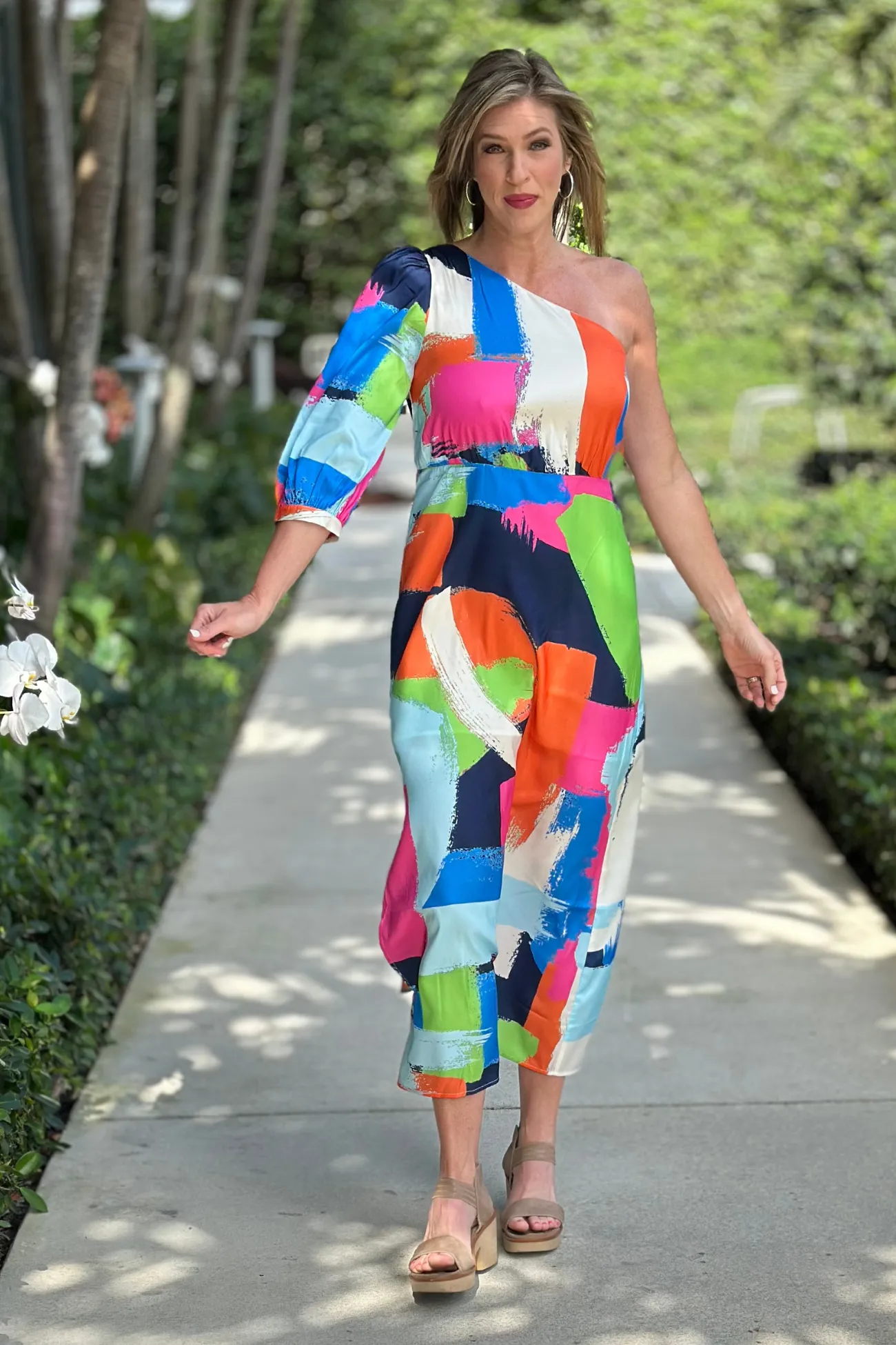 Jade Melody Tam Brushed One Shoulder Maxi Dress