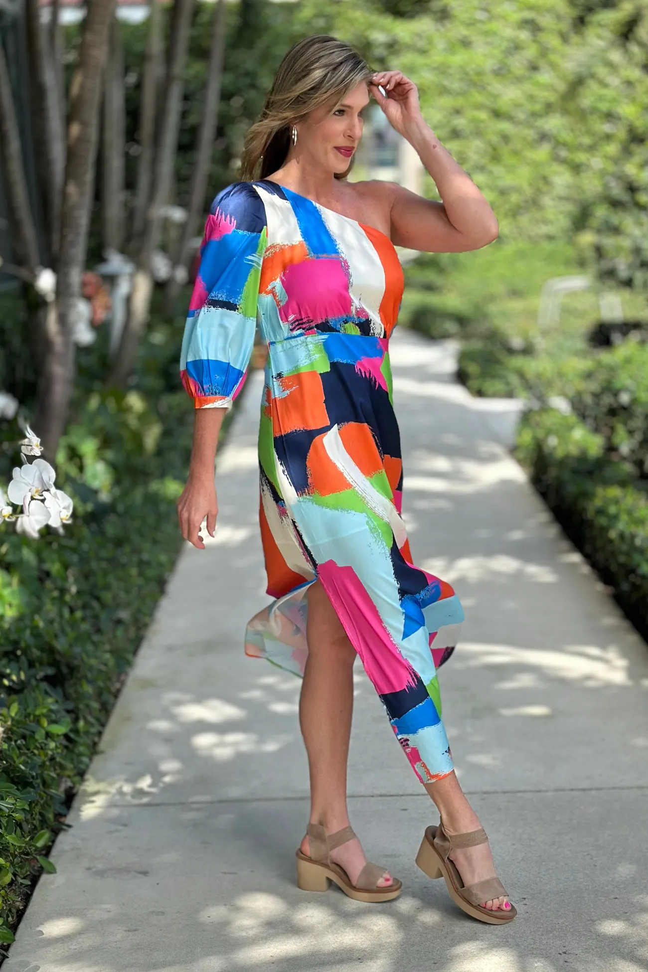 Jade Melody Tam Brushed One Shoulder Maxi Dress