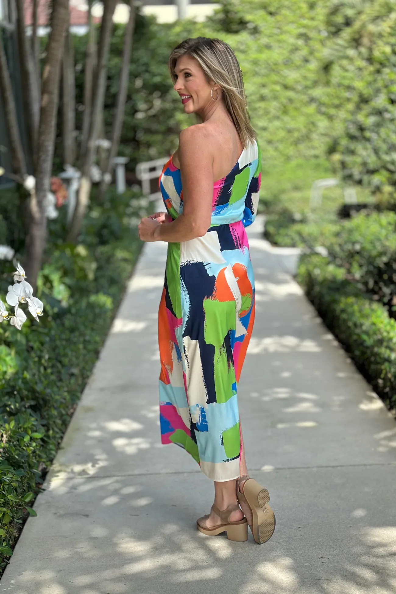 Jade Melody Tam Brushed One Shoulder Maxi Dress
