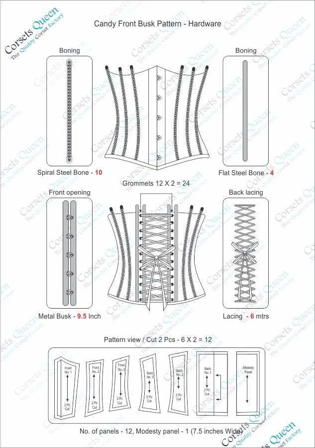 Janiene Burlesque Fashion Underbust Corset