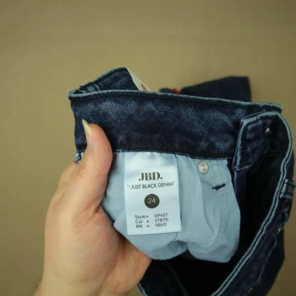 JBD Just Black Denim Skinny Jeans Women's Size 24 Side Seam Medium Wash NWT