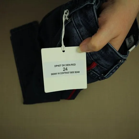 JBD Just Black Denim Skinny Jeans Women's Size 24 Side Seam Medium Wash NWT
