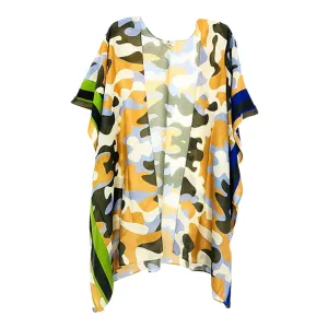 JC Sunny Fashion - Beige-Gold Two Tone Edge Camo Kimono
