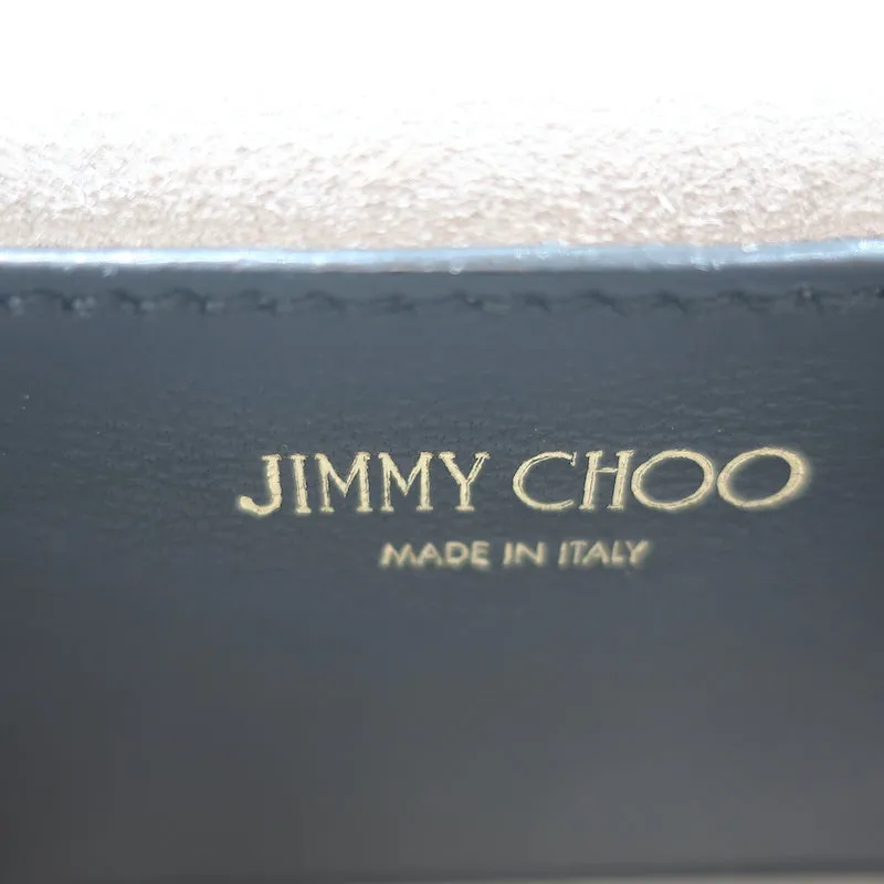 Jimmy Choo Rebel Soft Mini Crossbody Bag Black Studded Crinkled Leather NEW