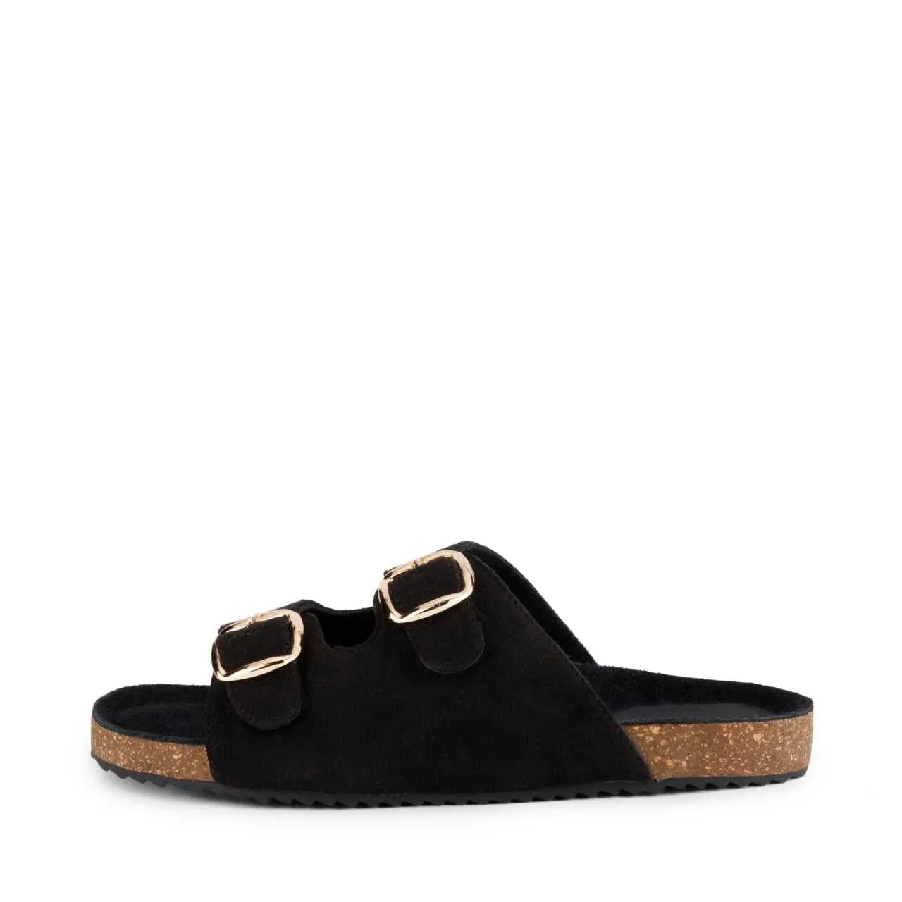 Jorain Black Suede Comfort Slipons