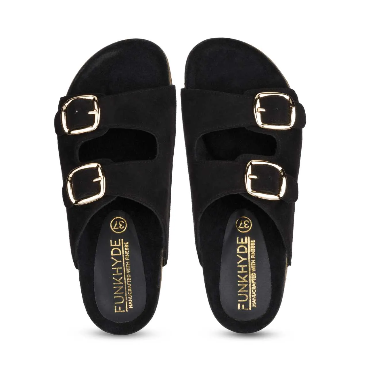 Jorain Black Suede Comfort Slipons