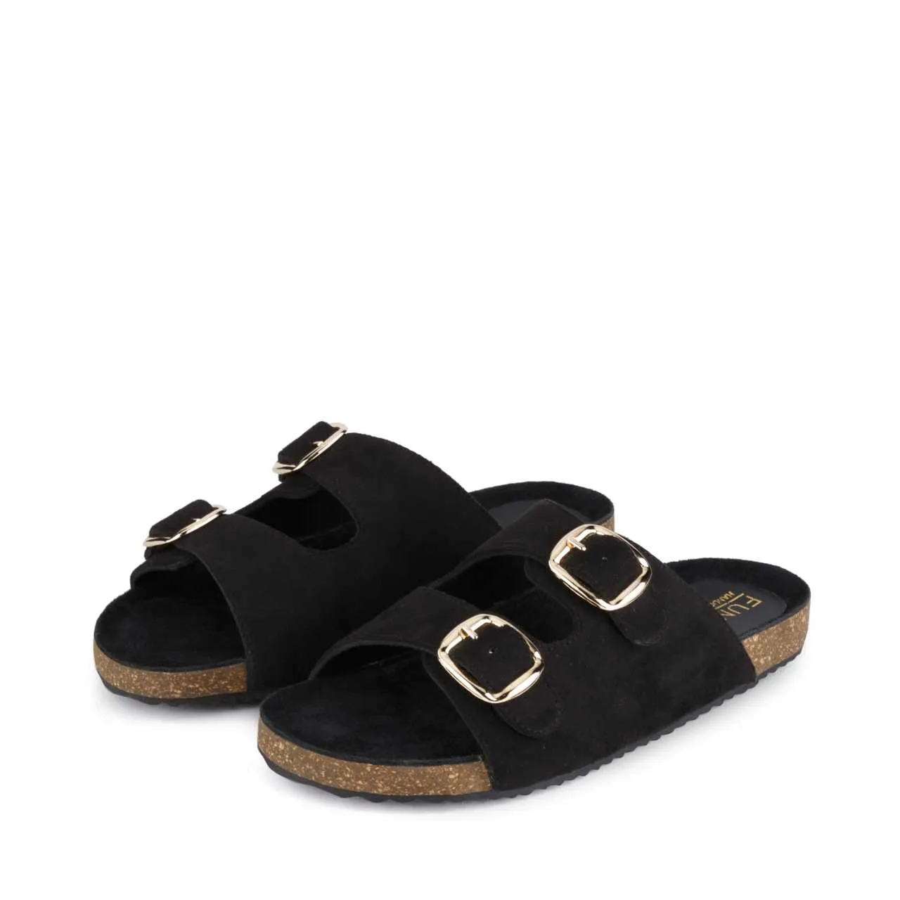 Jorain Black Suede Comfort Slipons