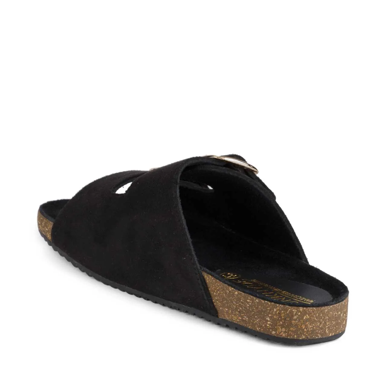 Jorain Black Suede Comfort Slipons