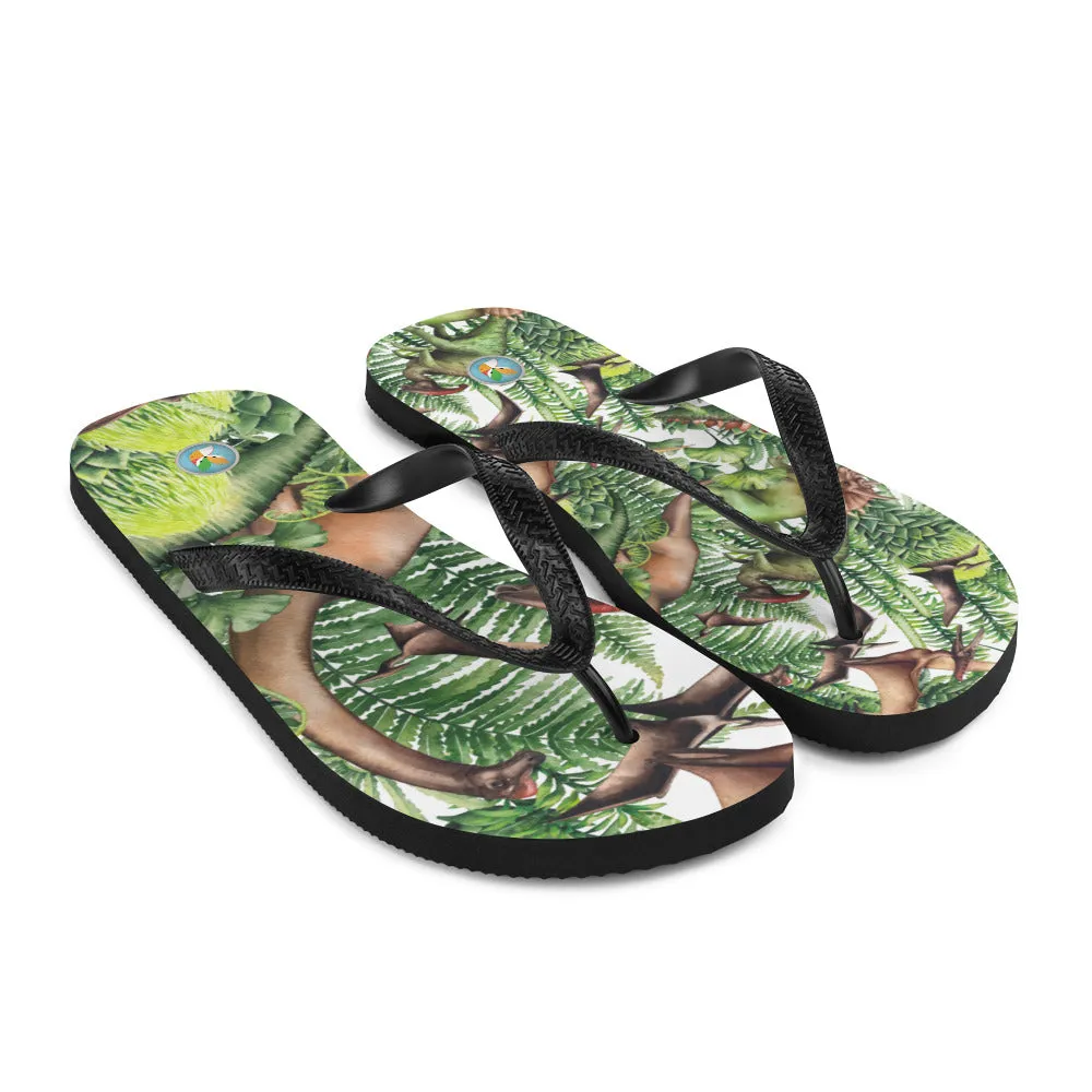 Jungle Dinosaurs - Flip-Flops
