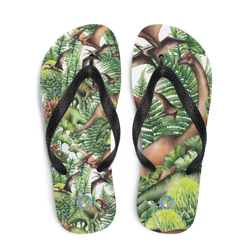 Jungle Dinosaurs - Flip-Flops