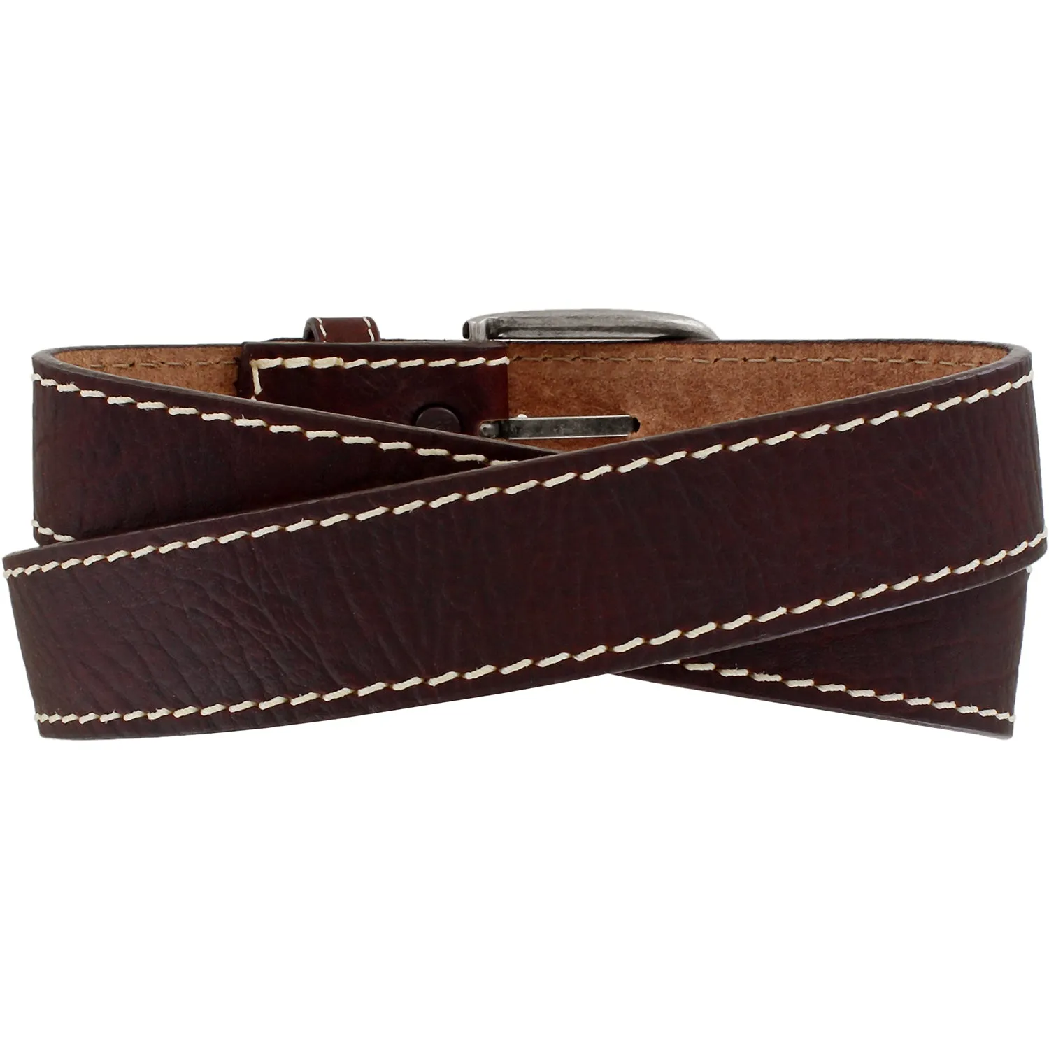 Justin Men's Brown Bison Boulevard Belt