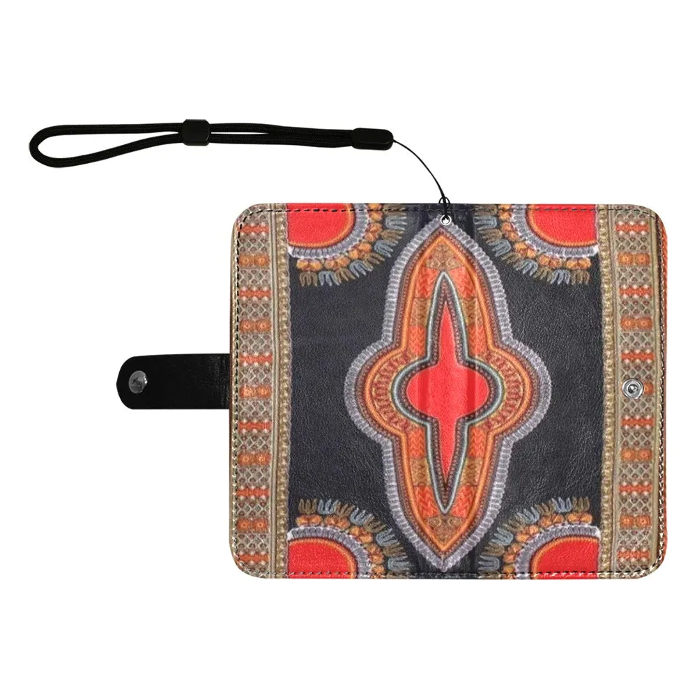 Kampala  African Print Flip Leather Mobile Phone Purse