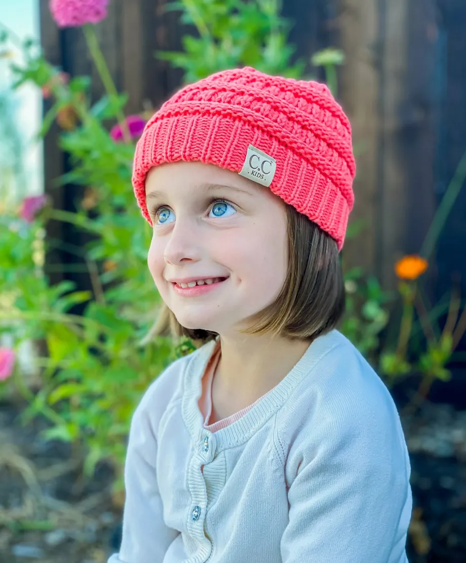 Kids Solid Knit Beanie