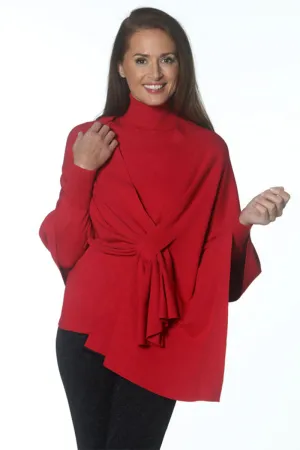 Knit Shawl in Red